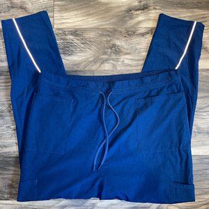 Women's Jaanuu Royal Blue Scrub Windbreaker Style Pants‎ 3X